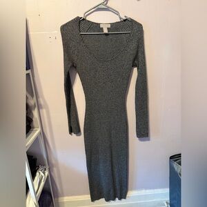 H&M Charcoal Long Sleeve Dress